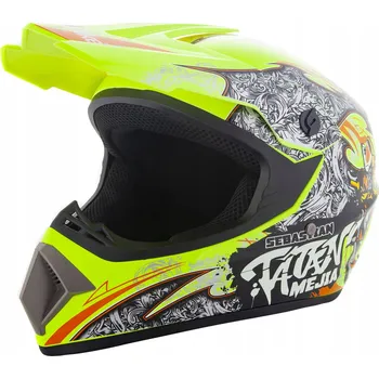 Helma na motorku Přilba City-Bike Cross Enduro L žlutá lesklá zrcadlová