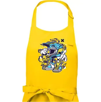 Kuchyňská zástěra Motohelmátor - Dámská zástěra na vaření - Univerzální velikost ( Žlutá )