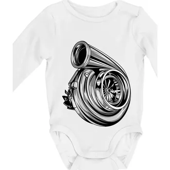 Car turbo - Body kojenecké s dlouhým rukávem - Dlouhý r. do 3 měs ( Bílá )
