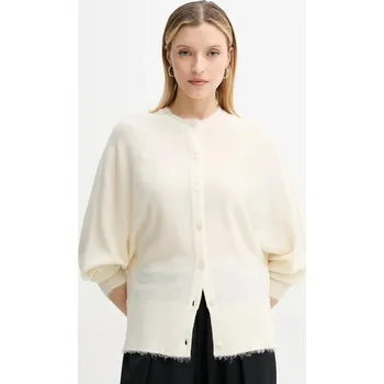 Dámský svetr Vlněný kardigan By Malene Birger SAO 103337 béžová 01X, vel. XL