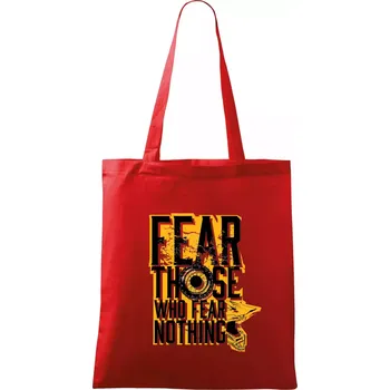 Motocross fear those who fear nothing - Taška bavlněná - 42 x 38 cm ( Červená )