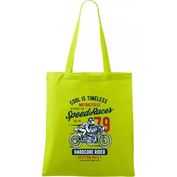 Speed Racer Motorcycles - Taška bavlněná - 42 x 38 cm ( Limetková )