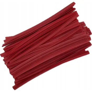 Sáček na potraviny Klipy typu TWIST 12 cm – Perfektní zapínání na sáčky! - 100 ks RED