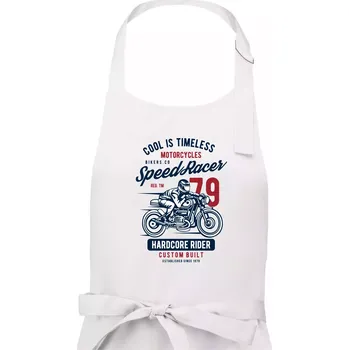 Kuchyňská zástěra Speed Racer Motorcycles - Dámská zástěra na vaření - Univerzální velikost ( Bílá )