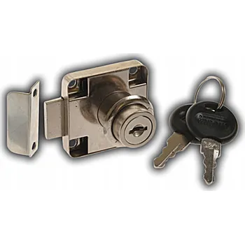 Nábytkové kování NÁBYTKOVÝ ZÁMEK ČTVERCOVÝ PRO KANCELÁŘSKÉ SKŘÍNĚ EVG/GTV 22X19MM