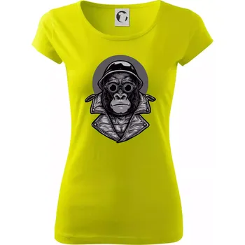 Dámské tričko Motorkář gorila - Dámské triko Pure - M ( Limetková )
