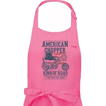 Kuchyňská zástěra American Chopper - Pánská zástěra na vaření - Univerzální velikost ( Růžová )