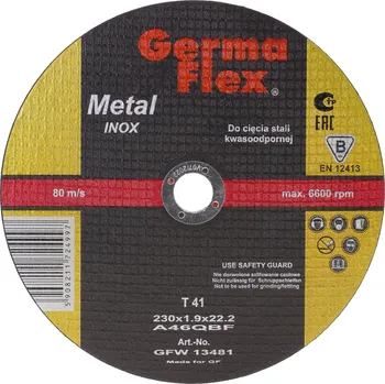 Řezný kotouč Řezací kotouč z nerezové oceli Germa Flex GFW-13481 230x22,2 mm
