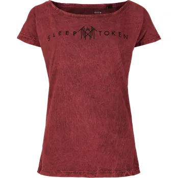 Dámské tričko Tričko z Sleep Token - Circle Logo - Ženy - červená
