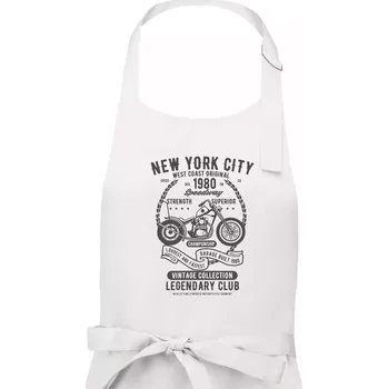 Kuchyňská zástěra New York City Speedway - Dámská zástěra na vaření - Univerzální velikost ( Bílá )