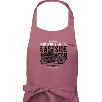 Kuchyňská zástěra Raisin Hell Moto Racer - Dámská zástěra na vaření - Univerzální velikost ( Starorůžová )