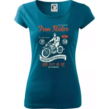 Dámské tričko Iron Rider - Dámské triko Pure - XS ( Petrolejová )