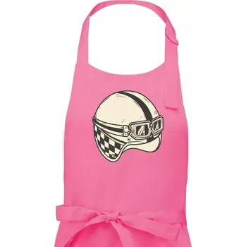 Kuchyňská zástěra Moto helma - žalud - Dámská zástěra na vaření - Univerzální velikost ( Růžová )