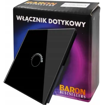 vypínač DOTYKOVÝ vypínač, STMÍVAČ světla, SKLENĚNÝ černý