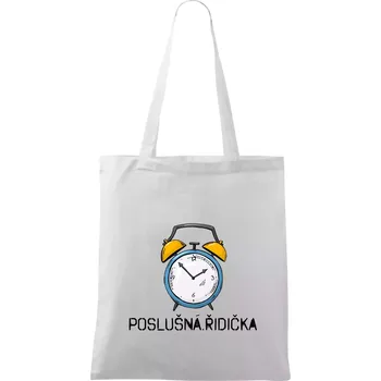 Poslušná řidička - Taška bavlněná - 42 x 38 cm ( Bílá )