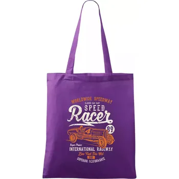 Speed Racer 4 auto - Taška bavlněná - 42 x 38 cm ( Fialová )