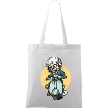 Skútr rebel - Taška bavlněná - 42 x 38 cm ( Bílá )