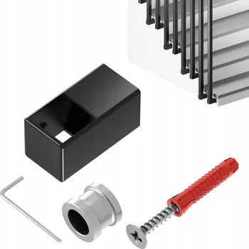 Zábradlí DRŽÁK MADLA ZÁBRADLÍ TRALKY PRO PROFIL 25x25mm BOČNÍ ČERNÝ SOHO P