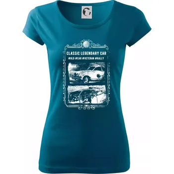 Dámské oblečení Classic Car Show - Dámské triko Pure - XL ( Petrolejová )