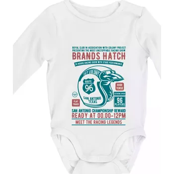 Brands Hatch Racing - Body kojenecké s dlouhým rukávem - Dlouhý r. do 3 měs ( Bílá )