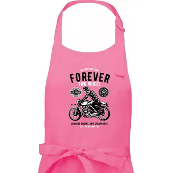 Kuchyňská zástěra Forever Two Wheel - Dámská zástěra na vaření - Univerzální velikost ( Růžová )