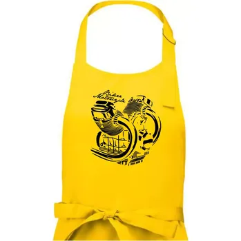 Kuchyňská zástěra Biker Motorcycle motor - Dámská zástěra na vaření - Univerzální velikost ( Žlutá )