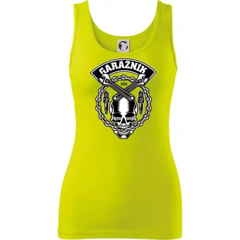 Lebka garážník - Dámské tílko - XS ( Limetková )