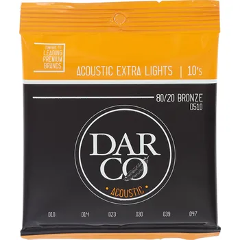 Struna pro kytaru a smyčcový nástroj Darco 80/20 Bronze Extra Light + prodloužená záruka 3 roky