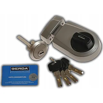 Visací zámek VRCHNÍ ZÁMEK NA DVEŘE GERDA ZESÍLENÝ BÍLÝ 4 KLÍČE PROTI VRTÁNÍ