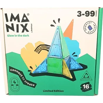 ostatní stavebnice Imanix: Magnetické stavebnice, sada GLOW 16 dílků