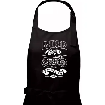 Kuchyňská zástěra Rider speed wheels - Dámská zástěra na vaření - Univerzální velikost ( Černá )