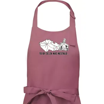 Kuchyňská zástěra D1 - to by se za nás nestalo - Pánská zástěra na vaření - Univerzální velikost ( Starorůžová )