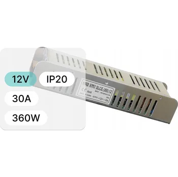 IP kamera Napájecí zdroj SLC 12V 30A 360W 176-264V s ventilátorem IP20
