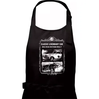 Kuchyňská zástěra Classic Car Show - Pánská zástěra na vaření - Univerzální velikost ( Černá )