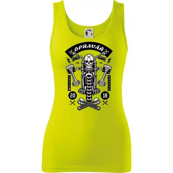 Lebka motorkář opravář - Dámské tílko - M ( Limetková )