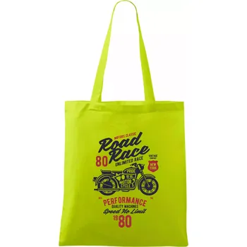 Road Race Motorcycle - Taška bavlněná - 42 x 38 cm ( Limetková )