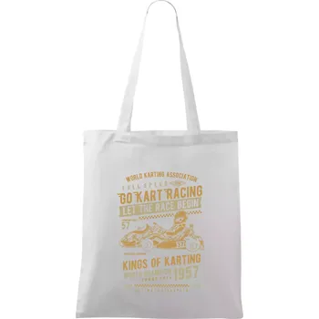 Go Kart Racing - Taška bavlněná - 42 x 38 cm ( Bílá )