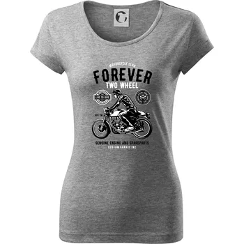 Dámské tričko Forever Two Wheel - Dámské triko Pure - XS ( Tmavě šedý melír )