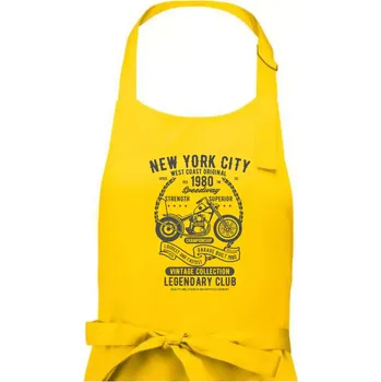 Kuchyňská zástěra New York City Speedway - Dámská zástěra na vaření - Univerzální velikost ( Žlutá )