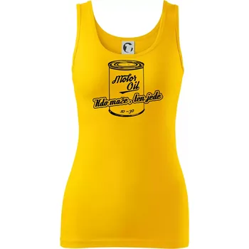 Dámské tričko Motor Oil - kdo maže - Dámské tílko - 2XL ( Žlutá )