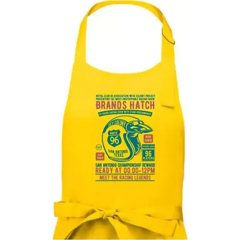 Kuchyňská zástěra Brands Hatch Racing - Dámská zástěra na vaření - Univerzální velikost ( Žlutá )