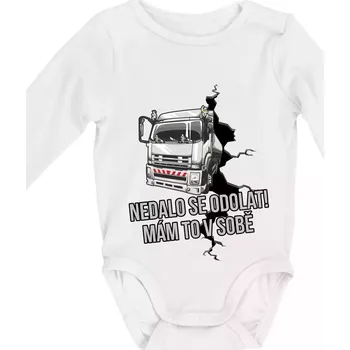 Nedalo se odolat, mám to v sobě kamion - Body kojenecké s dlouhým rukávem - Dlouhý r. do 3 měs ( Bílá )