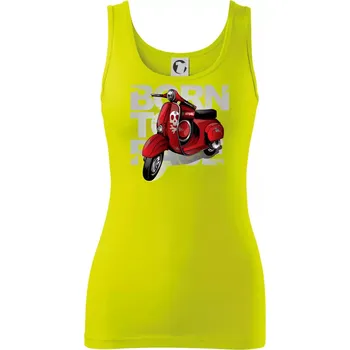 Scooter born to ride red - Dámské tílko - L ( Limetková )