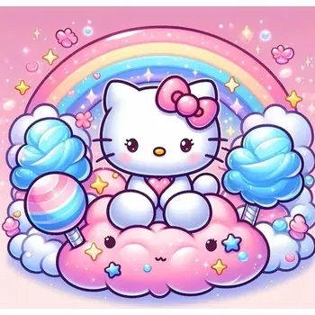 Diamantové malování Diamantové malování - Hello Kitty