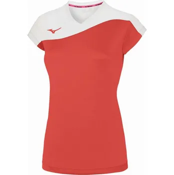 Dámské tričko Mizuno Authentic Myou Tee - Red/White Velikost: XS