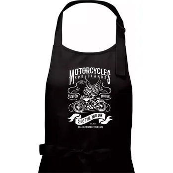 Kuchyňská zástěra Motorcycles speedlands - Pánská zástěra na vaření - Univerzální velikost ( Černá )
