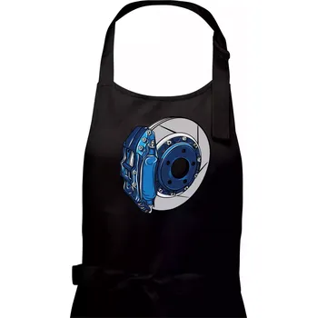 Kuchyňská zástěra Auto kotoučová brzda - Dámská zástěra na vaření - Univerzální velikost ( Černá )