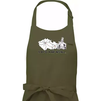 Kuchyňská zástěra D1 - to by se za nás nestalo - Pánská zástěra na vaření - Univerzální velikost ( Khaki )