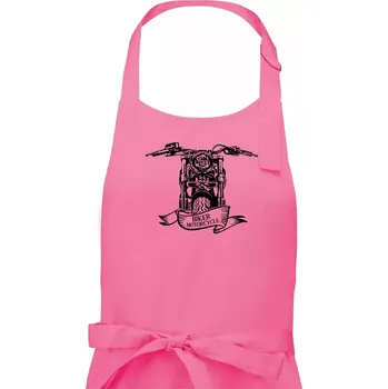 Kuchyňská zástěra Biker Motorcycle motorka - Pánská zástěra na vaření - Univerzální velikost ( Růžová )