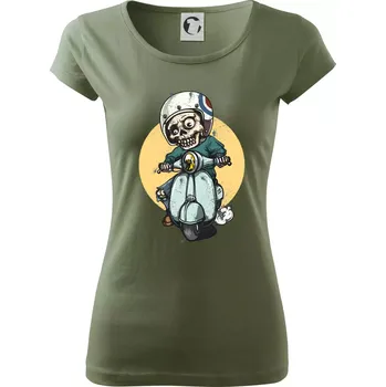 Dámské tričko Skútr rebel - Dámské triko Pure - S ( Khaki )